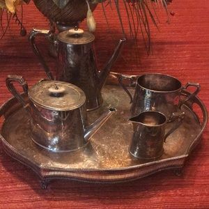 Vintage plated silver coffee serving  set